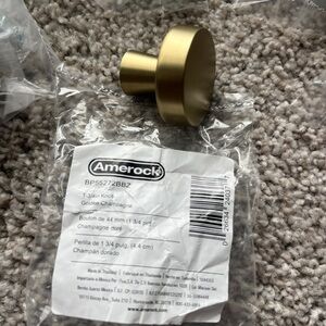 NWT Amerock Golden Champagne Cabinet Knob - Qty of 6